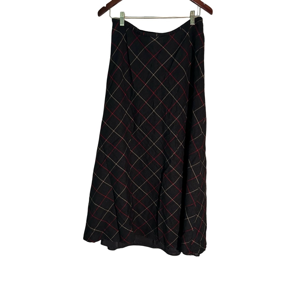 Liz Claiborne Black and Red Plaid Maxi Skirt - Picture 5 of 10